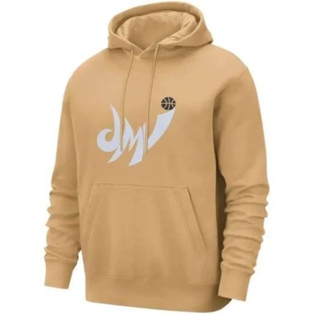 Nike Washington Wizards City Edition L Gold DMV‎ Hoodie Pullover NBA Basketball